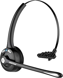 Mpow Pro Trucker Bluetooth Headset V5.0, Wireless Headphones with Microphone for Cell Phone, Office Bluetooth Headset, cVc...