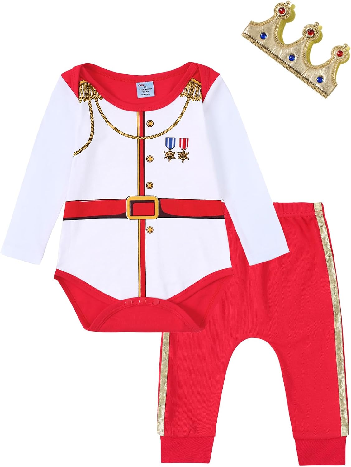 COSLAND Baby Boys' 3pc Cotton Costume, Infant Cotton Clothing Set, Newborn-12 Months