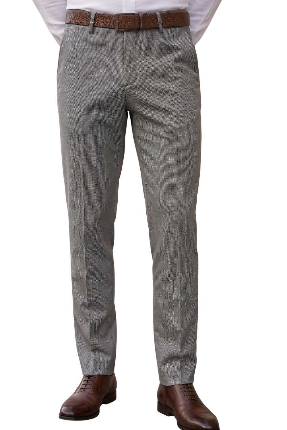 louis philippe Men's Slim Fit Everyday Smart Wear Comfort Stretch Work Ready Solid Formal Trouser-picture-32