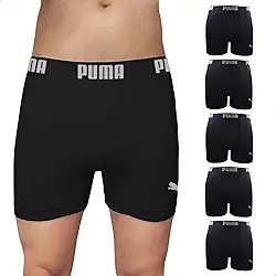 Kit 5 Cuecas Boxer Puma Sem Costura Microfibra Performance Elástico 40MM Masculino Adulto