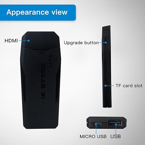 Miniatura 2 de M8 - Consola de juegos retro 64G inalámbrica Game Stick Consola de TV con más de 20000 juegos integrados, salida HDMI 4K, Plug and Play, 9