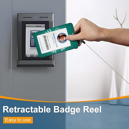 Miniatura 3 de Portatarrete de insignia Plifal con carrete retráctil, lindo y divertido clip de insignia con nombre para identificación, etiqueta de trabajo, clip