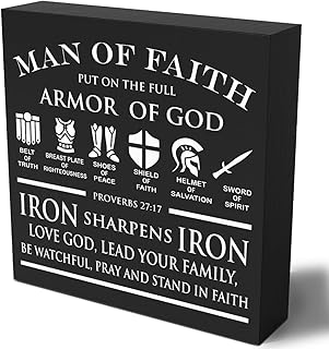 29 Entryway Wall Ideas Guests Will Notice The Moment They Walk In 117 Christian Wooden Box Sign Plaque Man of Faith Put on the Full Armor of G...