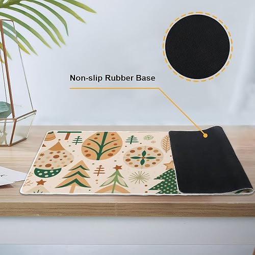 Miniatura 3 de Retro Brown Tree Mouse Pad Large Gaming Desk Pad with Non- Slip Rubber Base Smooth Face Deskpad Mat Keyboard Mat Accesorios para Escritorio for