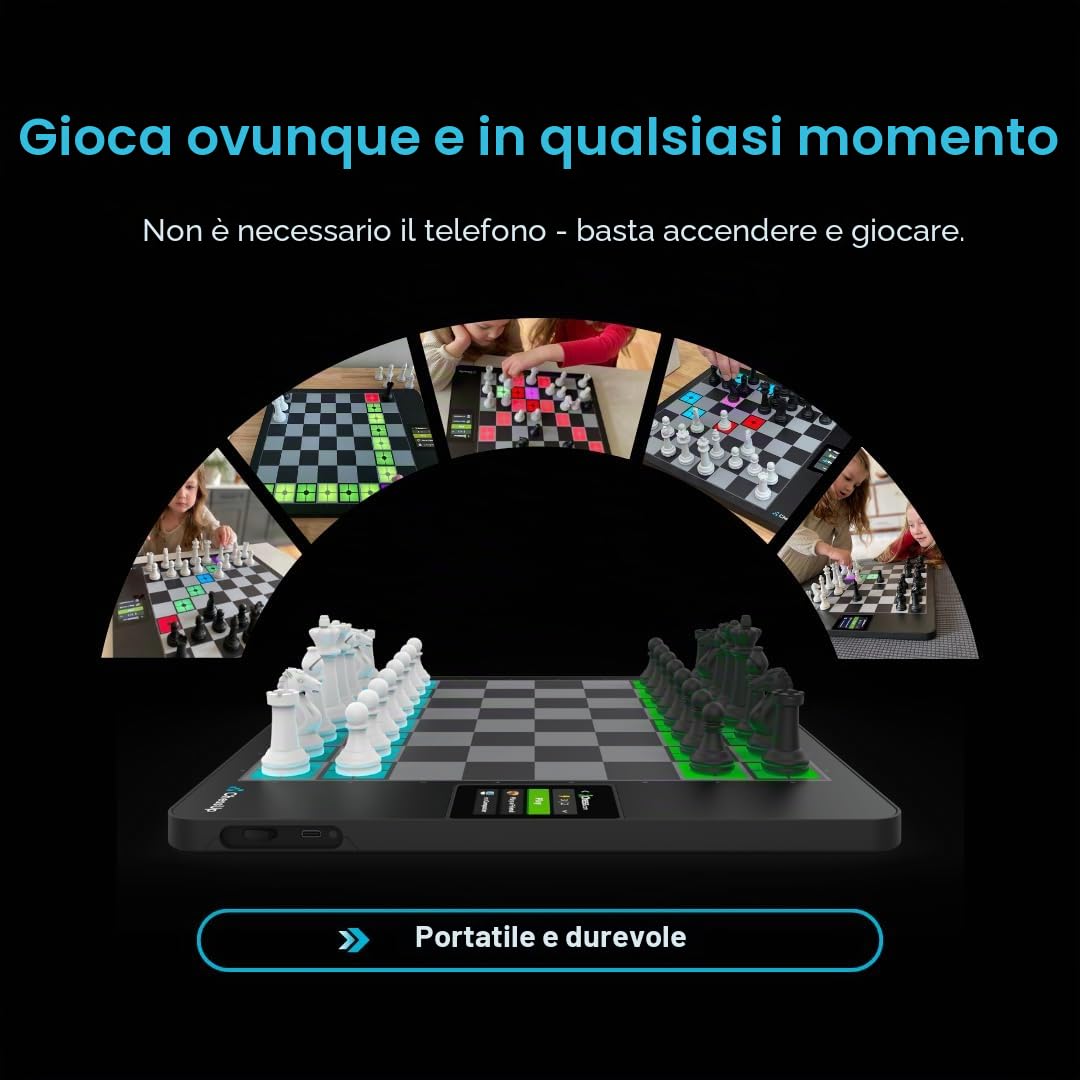 ChessUp Bryght Labs - 2 scacchiere elettroniche, WiFi integrato, motore di scacchi, set di scacchi TouchSense, scacchiera intelligente illuminata, con AI, lezioni, gioco wireless e app Companion