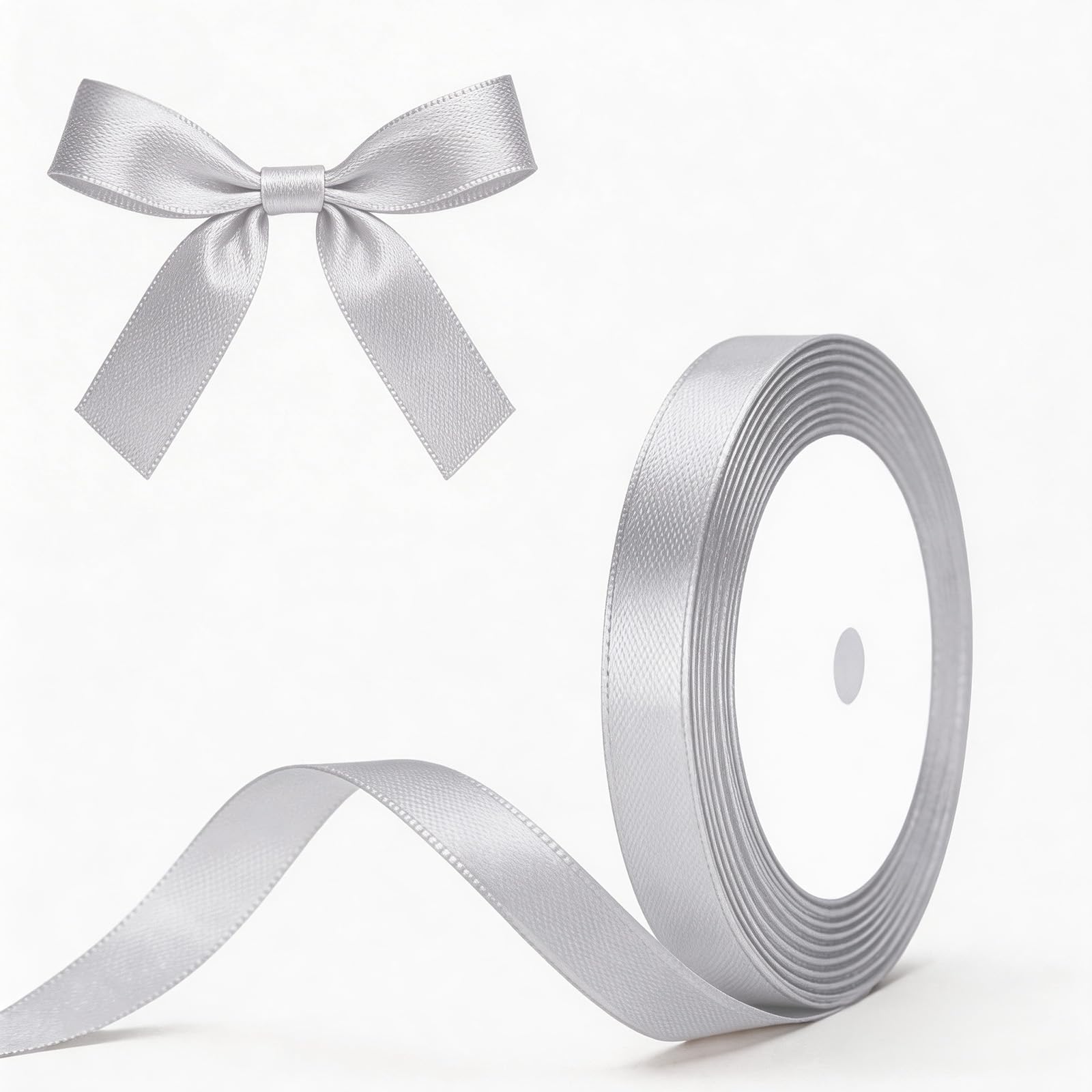 G2PLUS Baby Pink Satin Ribbons 10mm: Thick Fabric Gift Wrap Ribbons for Crafting, Party Decoration, 22m — view 24