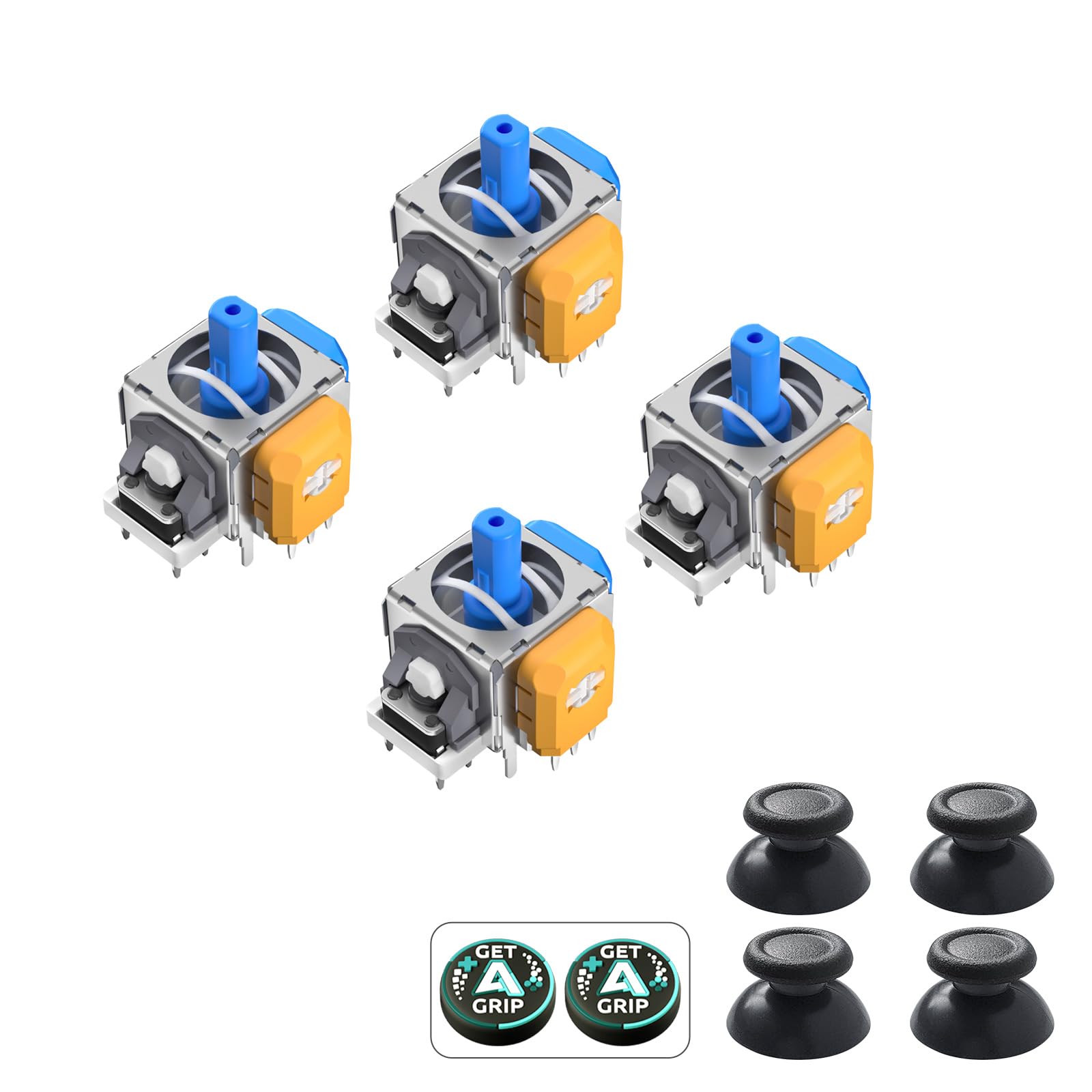 AKNES HallPi TMR Electromagnetic Joystick Replacement for DualShock PS4 Controller, Anti-Drift Stick Repair Accessories for Playstation 4 Controller - 2 Pairs