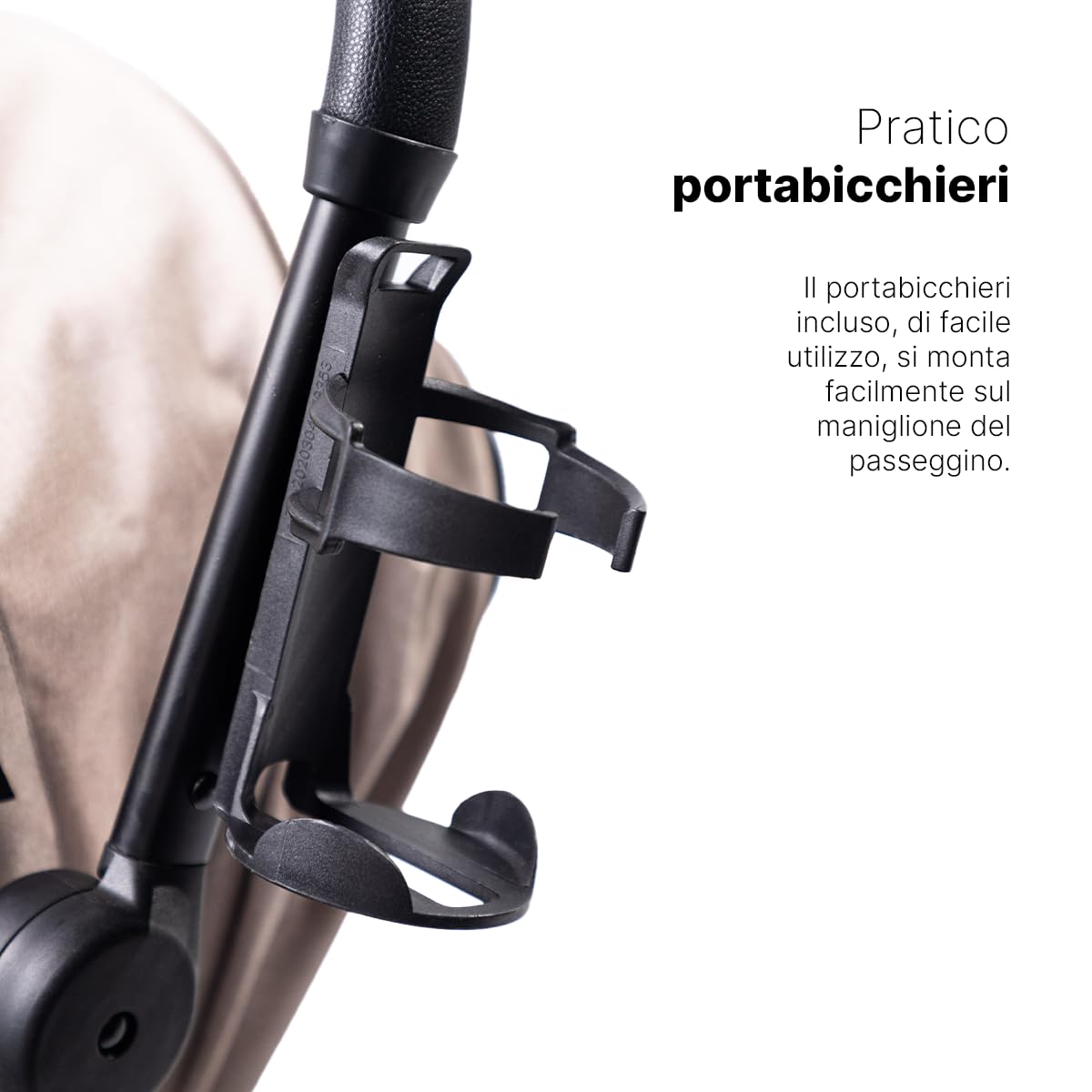 Hamilton by Yoop T1 Buggy - Seduta girevole a 360° - Tecnologia MagicFold™ - Pieghevole - Ruote riflettenti con sospensioni - Include borsa protettiva e portabicchieri - Passeggino regolabile - Cachi