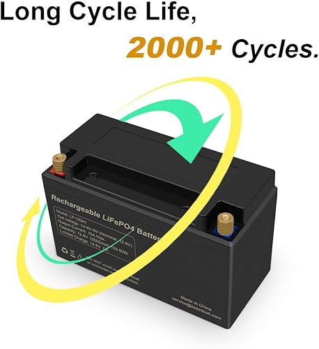 Miniatura 3 de Talentcell Batería LiFePO4 de 12 V LF120A1, batería recargable de ciclo profundo 153.6Wh 12.8V 12.8V 12Ah baterías de fosfato de hierro de litio