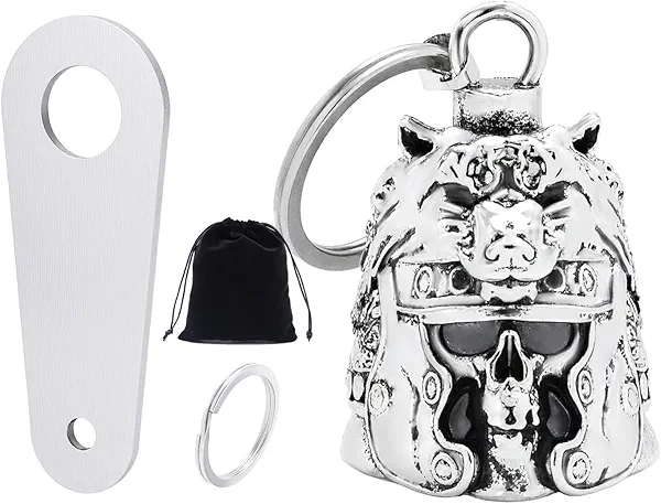 Motorcycle Bells for Bikers Guardian Angel Gremlin Bells for Good Luck & Protection Automotive Interior Accessories Keychain