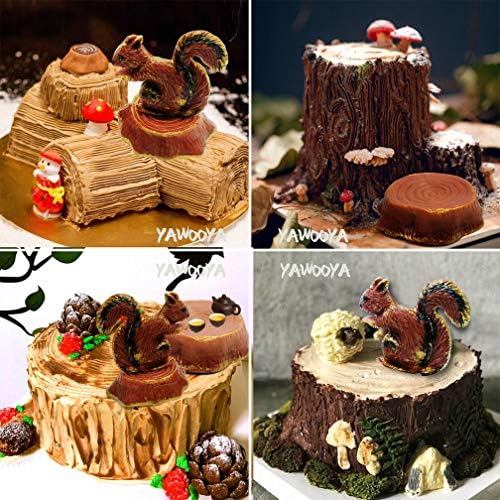 Woodland Stump Moule A Ecureuil Yawooya Bucheron Party Woodland Cupcake Decoration Moule En Silicone Pour Fete Prenatale Fondant Gumpaste Outils Amazon Ca Maison