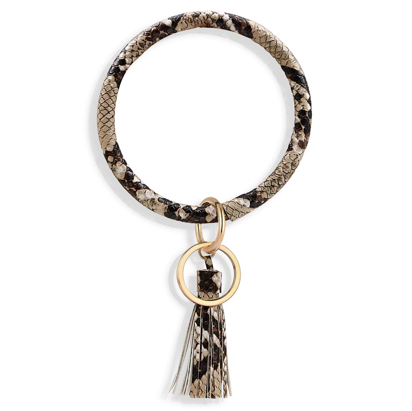 O Keychain Leather Large Round Key Ring Keychains For Women