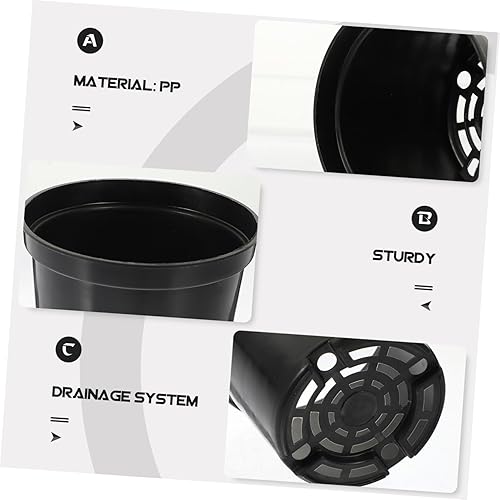 Miniatura 4 de Amosfun Macetas de plástico para plantas de interior, 80 unidades, macetas de plástico para plantas de interior, contenedores de vivero, materia