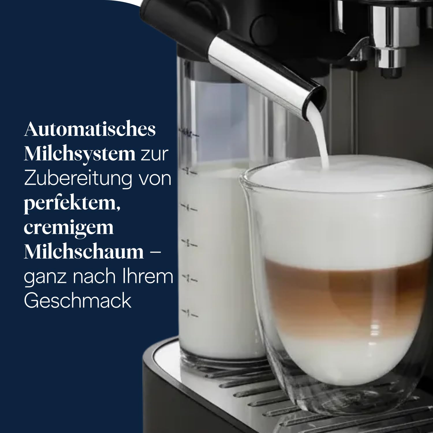 De’Longhi Magnifica Evo Next Kaffeevollautomat mit LatteCrema, 13 One-Touch-Getränke, Touch-Display, Titan ECAM312.80.TB