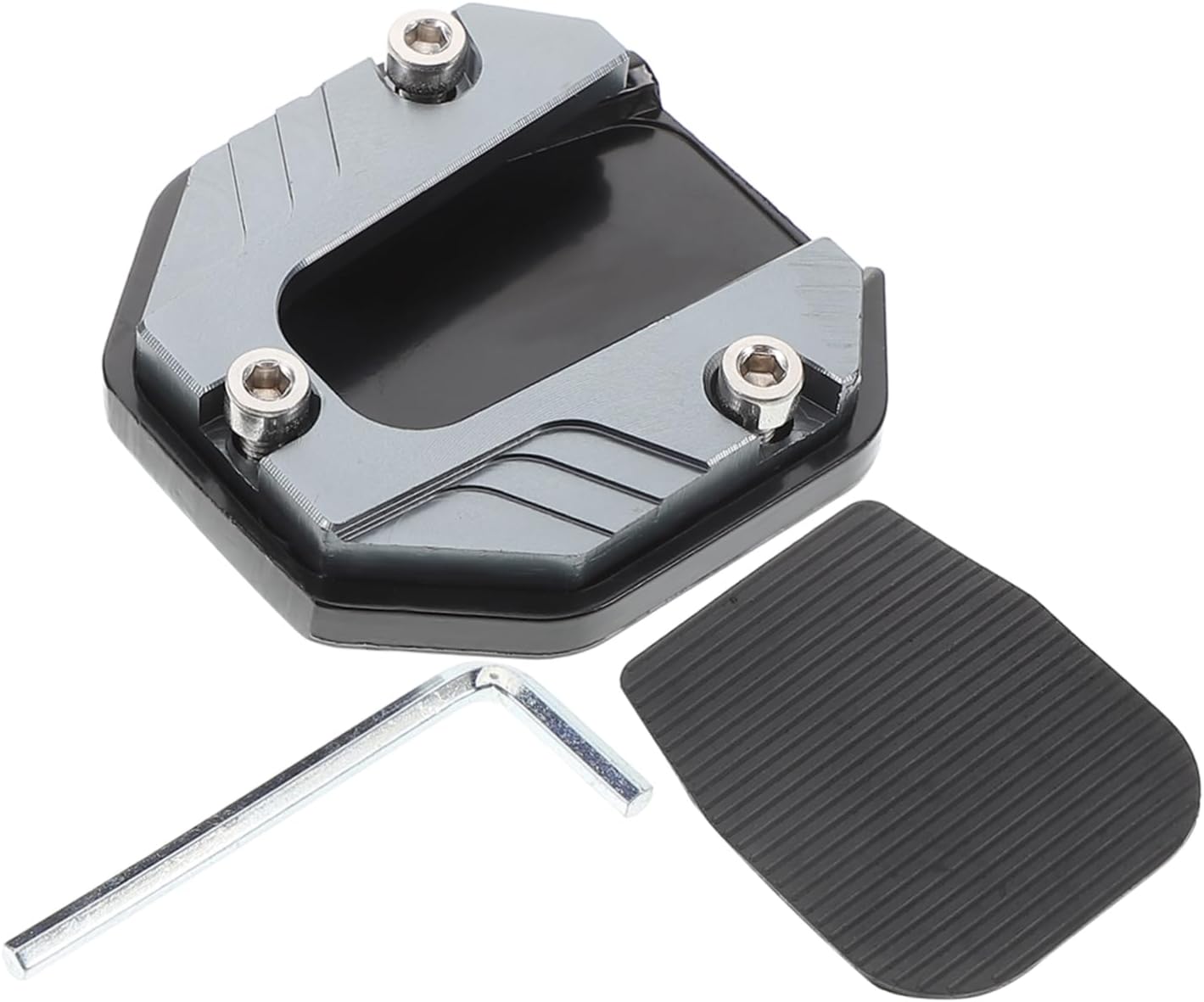 Zerodeko Motorcycle Side Stand Pad Kickstand Foot Non-slip Metal Pad for Motorcycles Kickstand Foot Extension