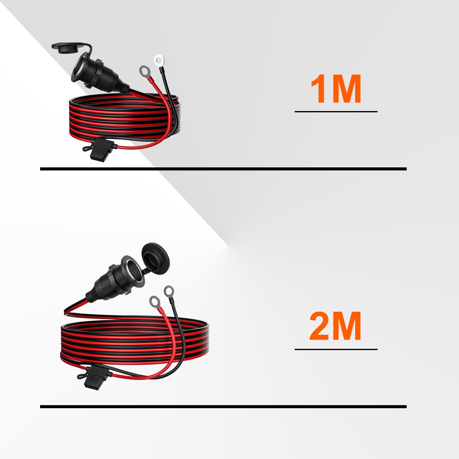 Prise Allume-cigare 12V/24V RGBer Avec Fusible Et œillets | Pour Voiture, Moto, Camping-car, Bateau - Étanche Et Fiable