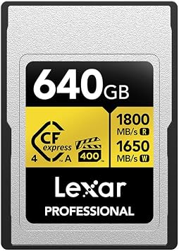 Lexar 640GB Profesyonel GOLD CFexpress 4.0 Tip A Haf za Kart