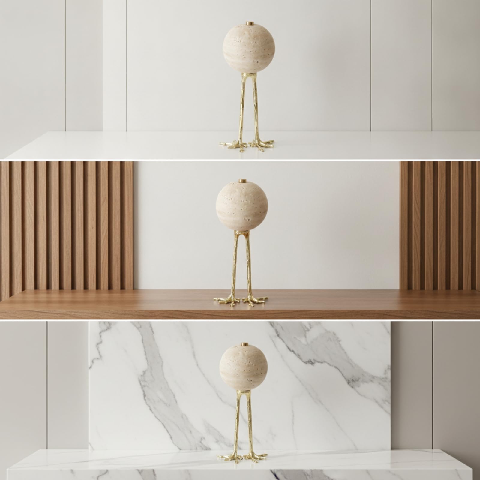 Scultura con Piedistallo Scultoreo Soprammobile Moderno Elegante Decorazione da Tavolo per Amanti Del Design, Consolle, Basso