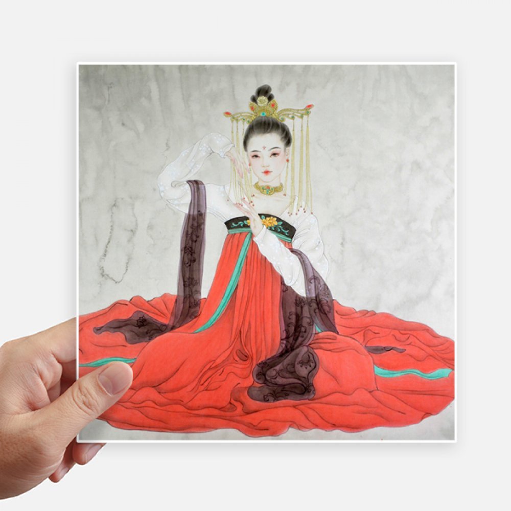 Sticker aquarelle chinoise 20cm pour personnaliser ordinateur et moto