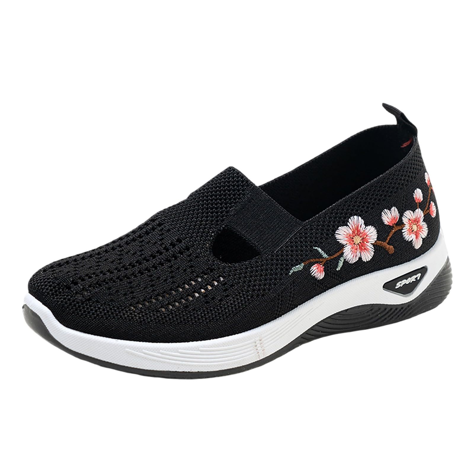 Orthopedic Shoes for Women Casual Slip On Sneakers Lightweight Mesh Flats Wide Fit Diabetic Walking Shoes with Arch Support - 4