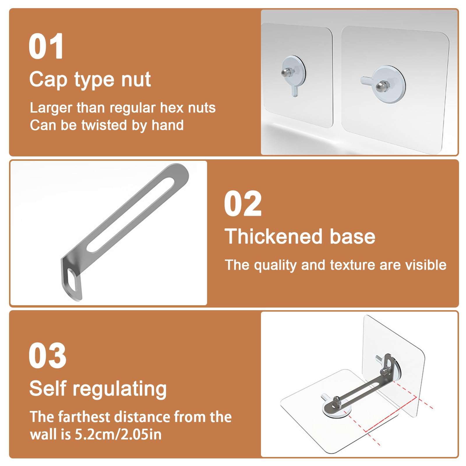 6 Pcs Furniture Wall Anchors for Baby Proofing Anti Tip Furniture Anchors - Image 3