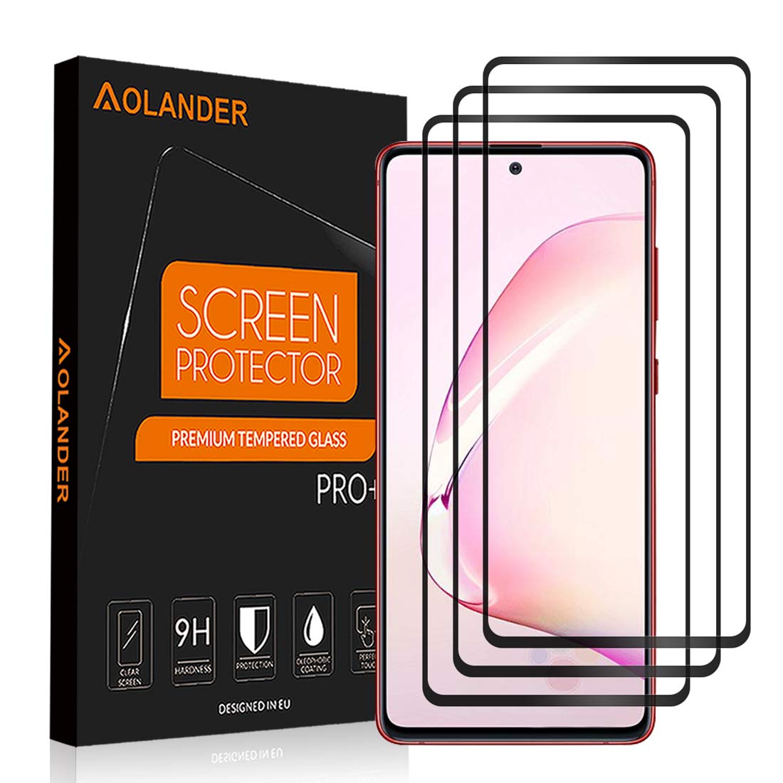 Aolander For Samsung Galaxy Note 10 Lite A81 Screen Protector Tempered Glass Hd Full Coverage Premium Film With 9h Hardness Edge To Edge Protection Bubble Free 3 Pack Black Buy Online In Angola