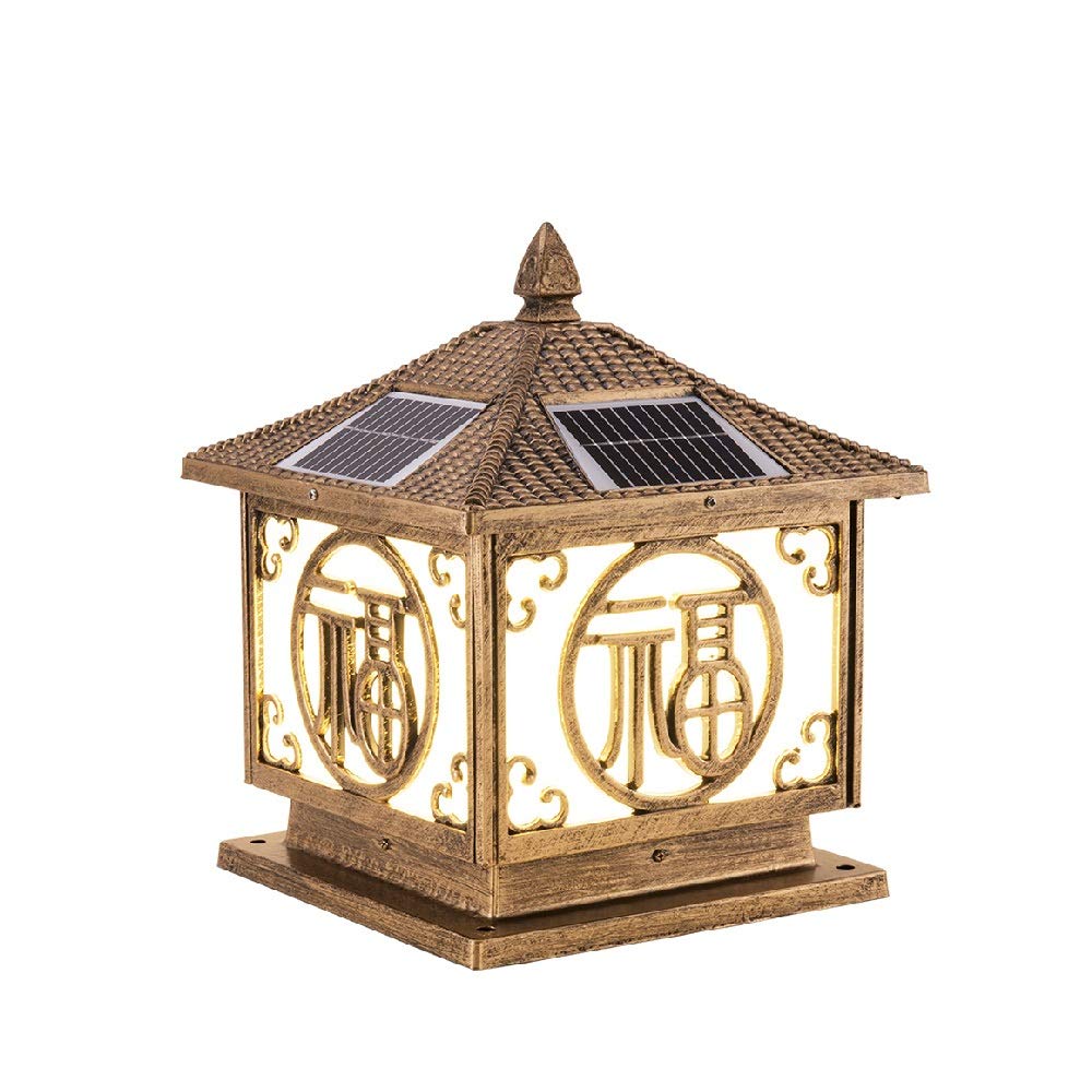Vintage chińskie gospodarstwo domowe jasna LED solarna zewnętrzna szklana latarnia aluminiowa IP65 wodoodporna patio drzwi lampa ścienna ogród willa brama filar światło ścieżka