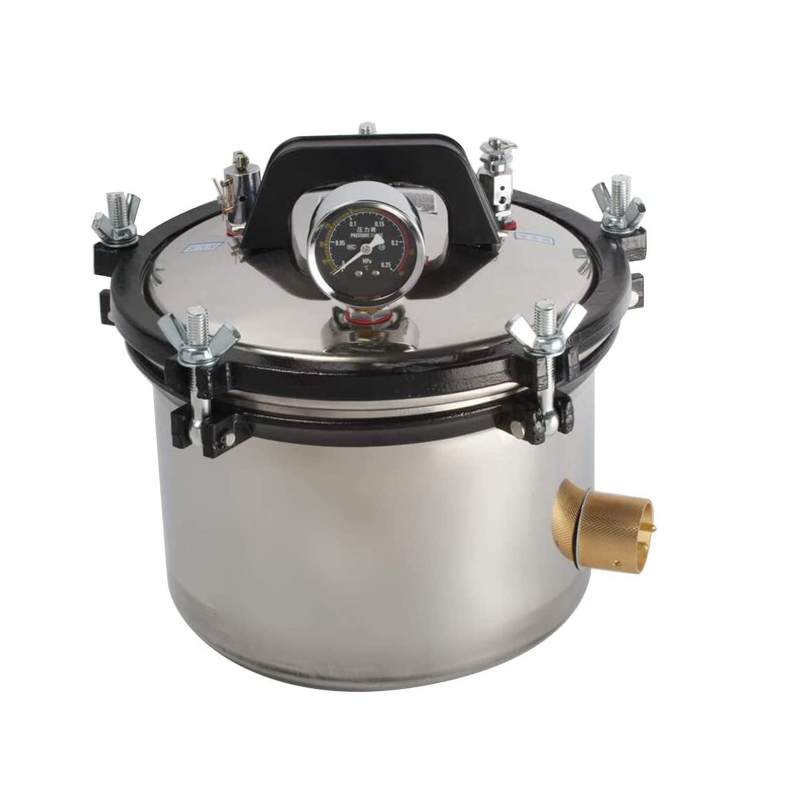 Autoclave de 8L, esterilizador a vapor portátil de acero inoxidable para laboratorio, recipiente de esterilización a alta presión de 2,11 galones, equipo de laboratorio dental.