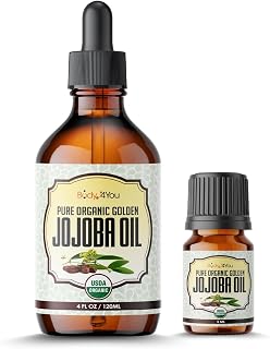 BodyJ4You 100% USDA Organic Jojoba Oil Piercing Aftercare - Stretched Ear Gauges Tragus Nose Septum Lip Navel - Natural Recovery Skin Moisturizer - Pure Unrefined Wax - 4 Fl Oz