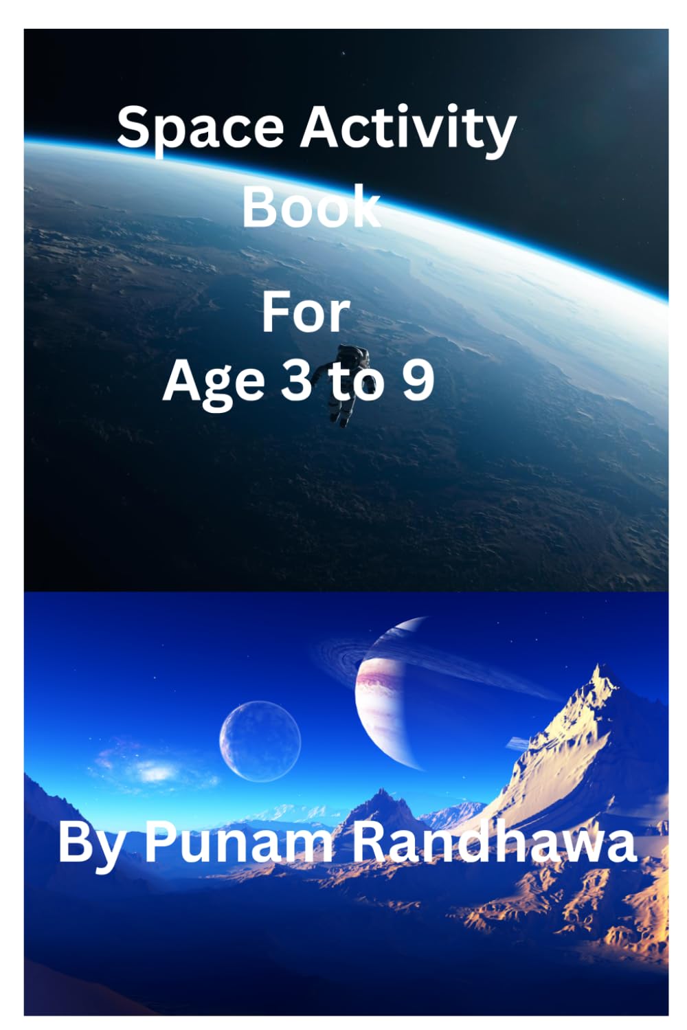 Space activity book for age 3 to 9