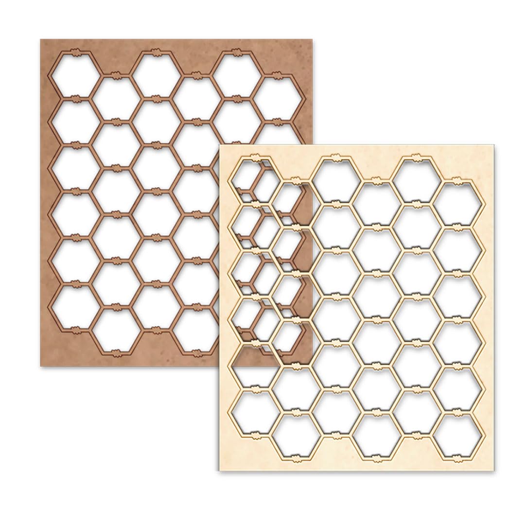 Polkadoodles Chicken Wire Texture Sheets, MDF and chipboard Craft Embellishment Pack. Chipboard Wood Craft Set ‚Äì Wooden Blanks Shapes Craft kit to Decorate