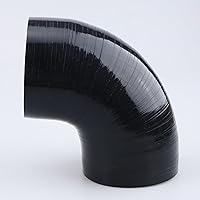 Vista 44 de AC PERFORMANCE ID 1.1" (28mm), Acoplador de codo de 90 grados, longitud de la pierna 3.5" (90mm), grosor de la pared 0.18" (4.5mm), 3 capas