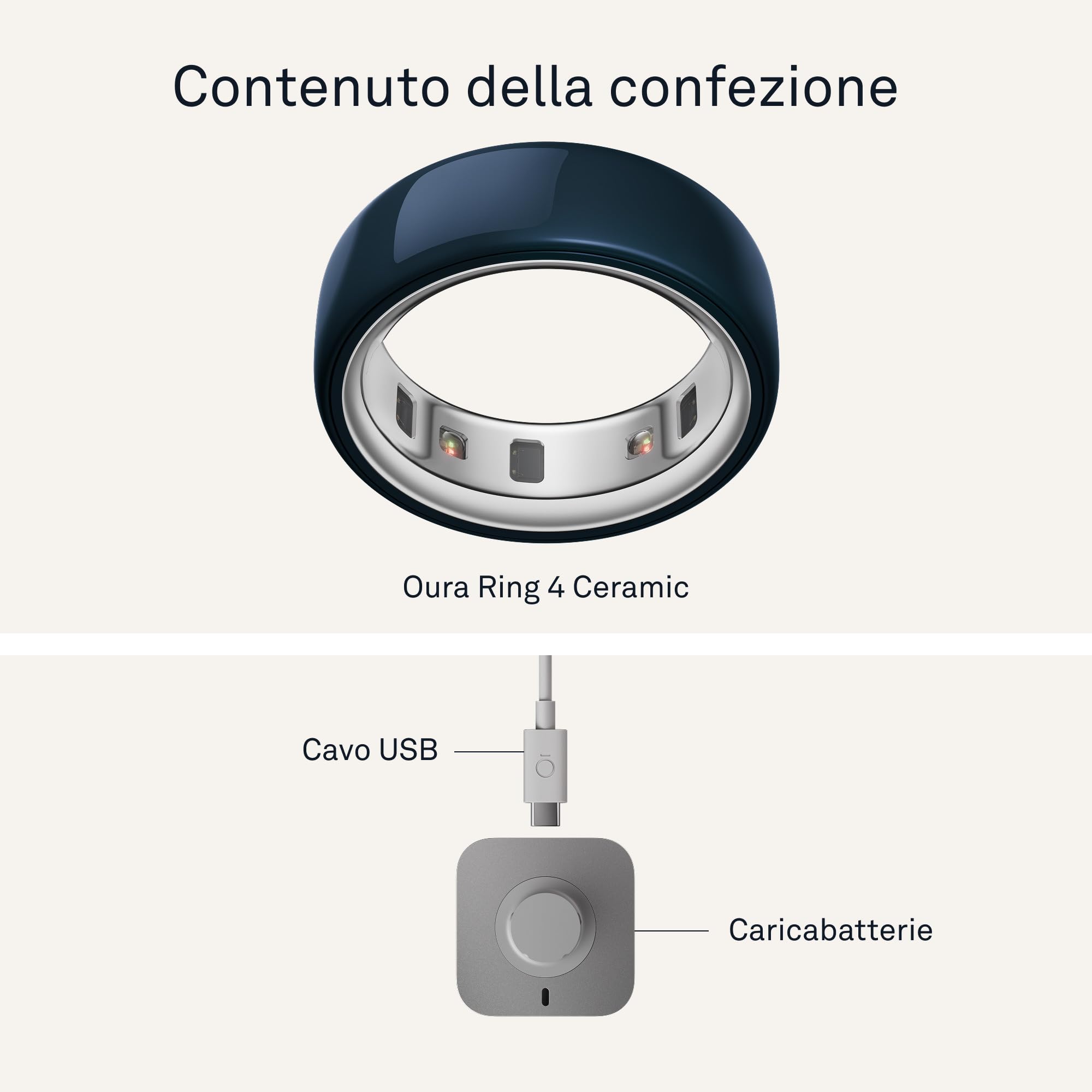 Oura Ring 4 Ceramic MIdnight - Misura 10 - Misura Oura Ring prima dell’acquisto