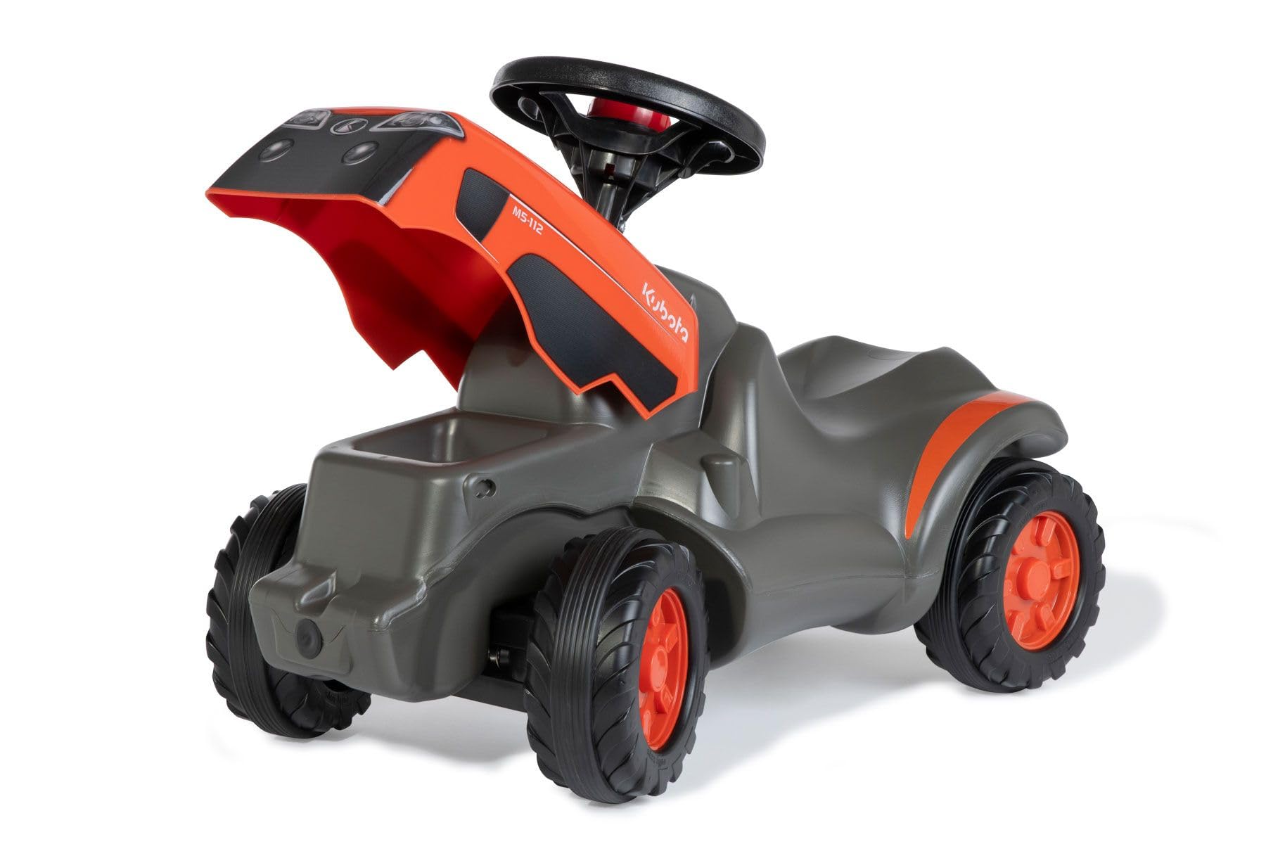 Rolly Toys rollyMinitrac Kubota 13 271 3 (ślizgacz dla niemowląt, z półką pod maską, wgłębienie na kolana, pojazd dziecięcy, zabawka dla dzieci)