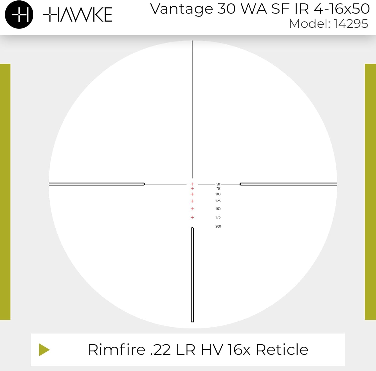 Hawke Vantage 30 WA SF IR 4-16X50 Riflescope | Illuminated Reticle, 30mm Tube, Wide-Angle Optics, Fully Multi-Coated Lenses, Waterproof Shockproof Fogproof Hunting Scope