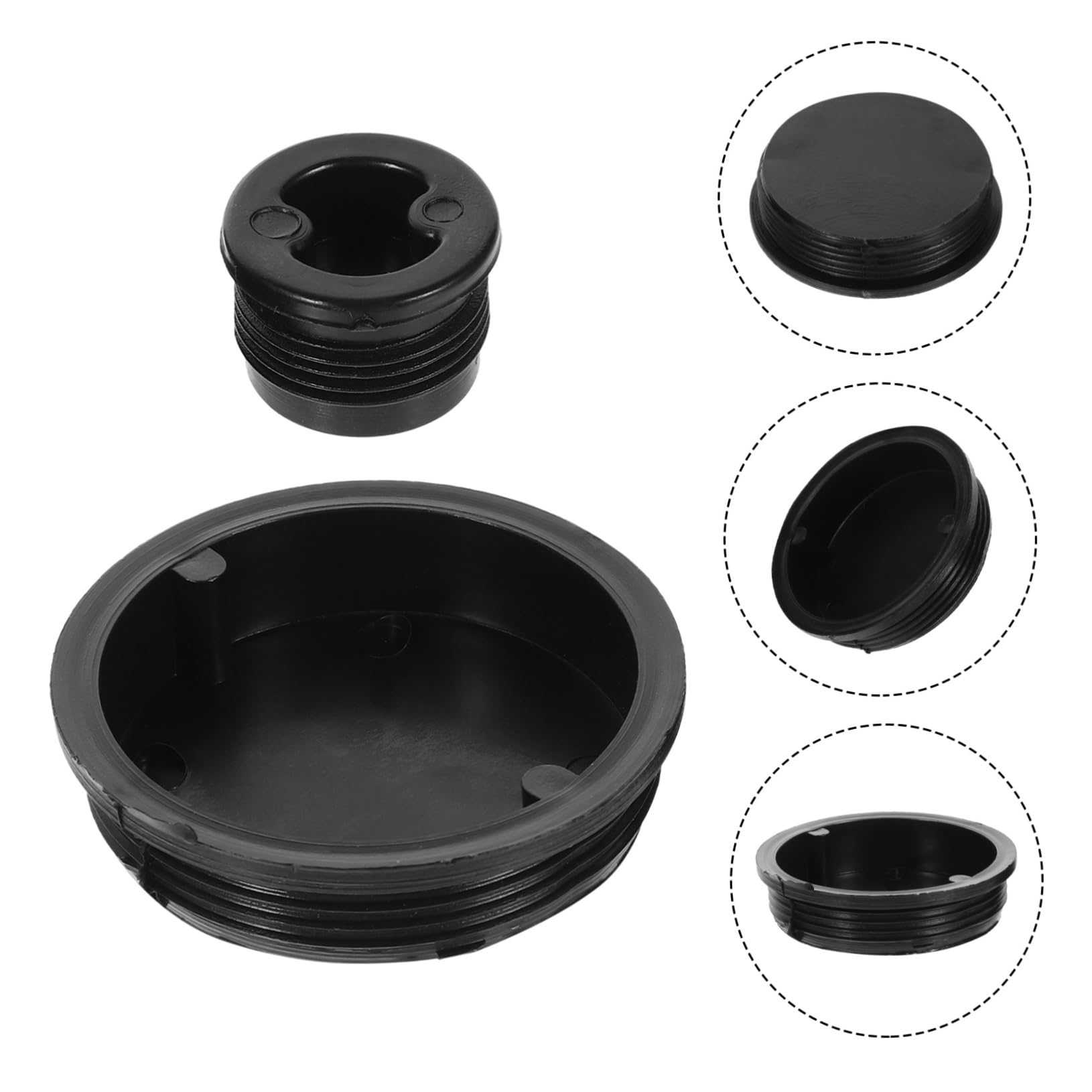 MUCKLILY 2sets Plastic Bucket Lid Can Accessories Drum Plugs Barrel Lids Gallon Drum Caps Drum Cover Oil Barrel Plug Oil Barrel Caps Drum Lids Drums Sealing Plugs Drum Bung Plug 20pcs*2