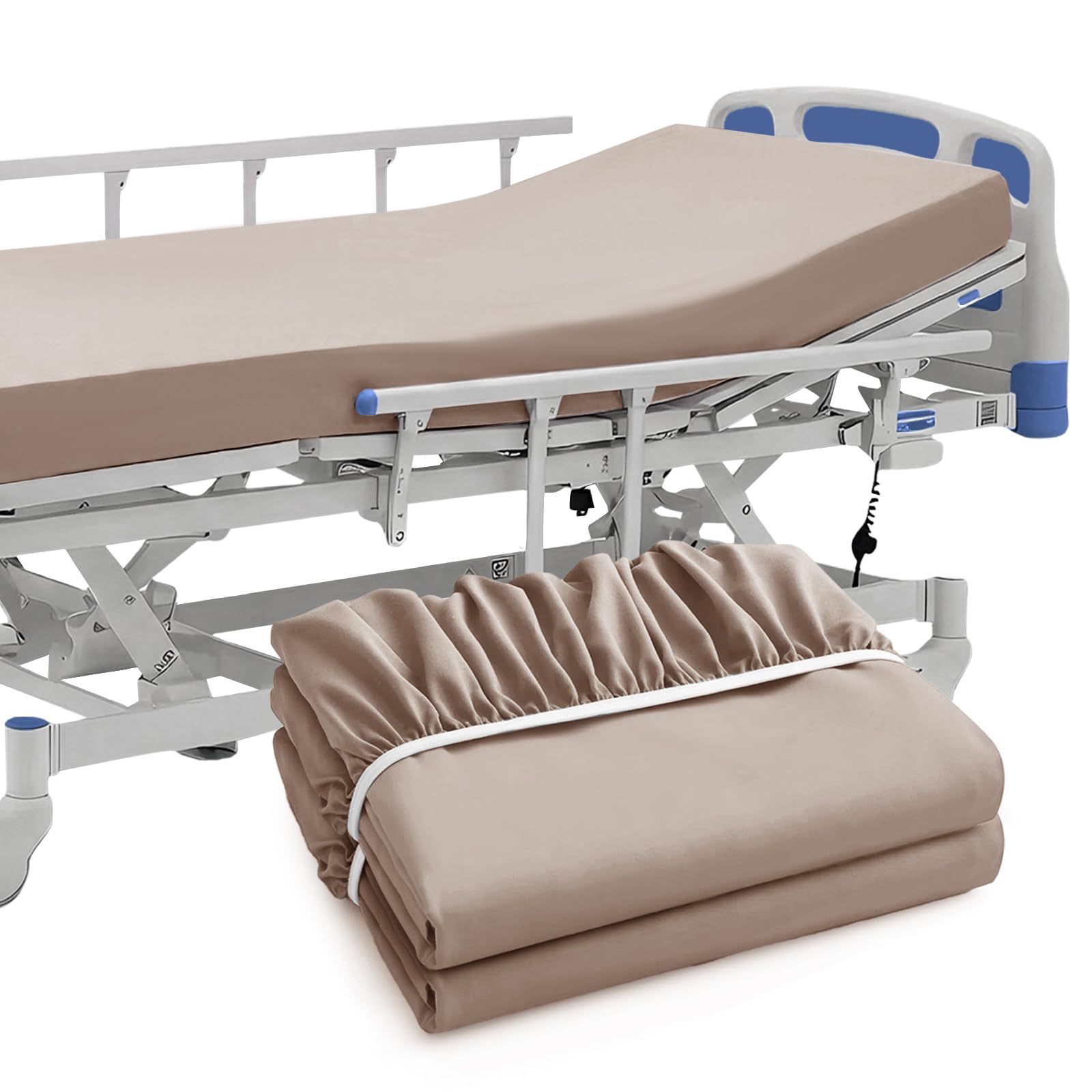Photo 1 of P Pothuiny Hospital Bed Fitted Sheets - 2 Pack Taupe
