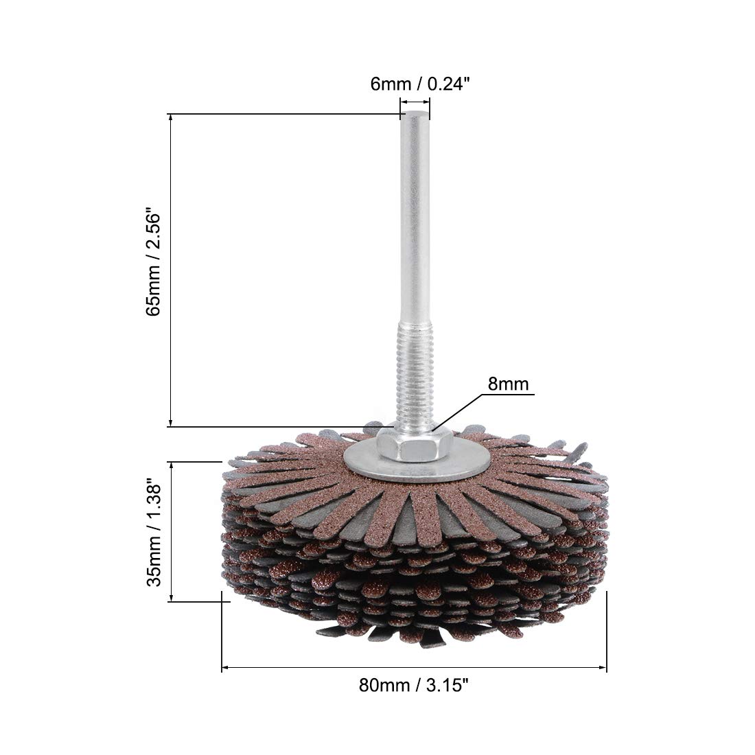 Brosse à lamelles en tissu abrasif grossier pour roue abrasive