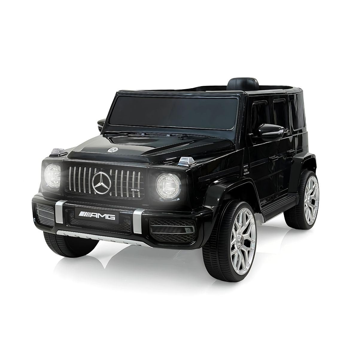Mobiclinic®, Coche eléctrico para niños, Mercedes Benz AMG G63, Control Remoto y Pedal, Todoterreno de Batería 12V, MP3, Bluetooth, USB, Luces y Música, hasta 5km/h, + 3 años, Terrakid