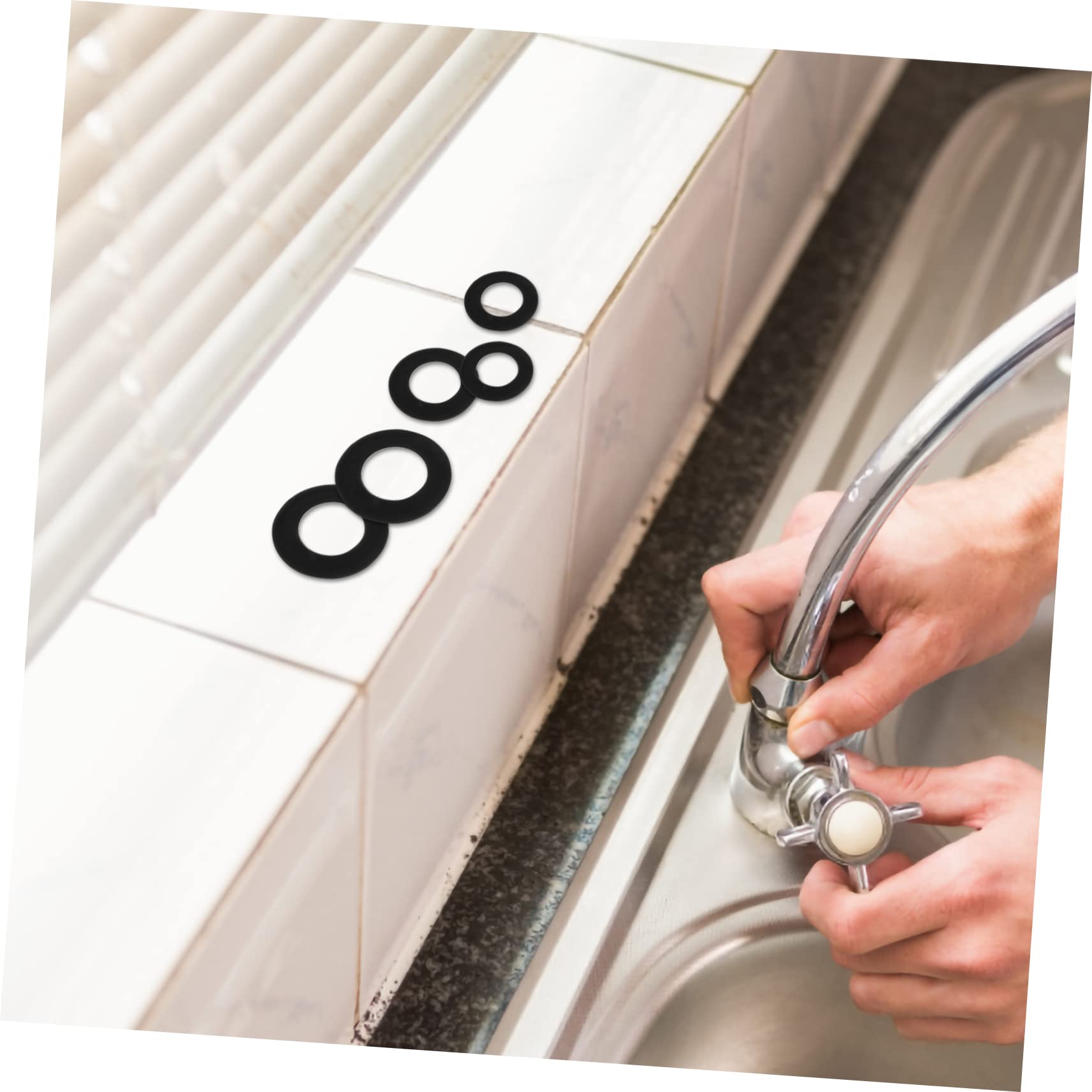 DOITOOL 215piezas Arandelas Planas Para Tornillos Arandelas De Anillo De Montaje Para Lavabo Accesorio De Sellado Para Baño Planas Para Fregadero y Lavabo