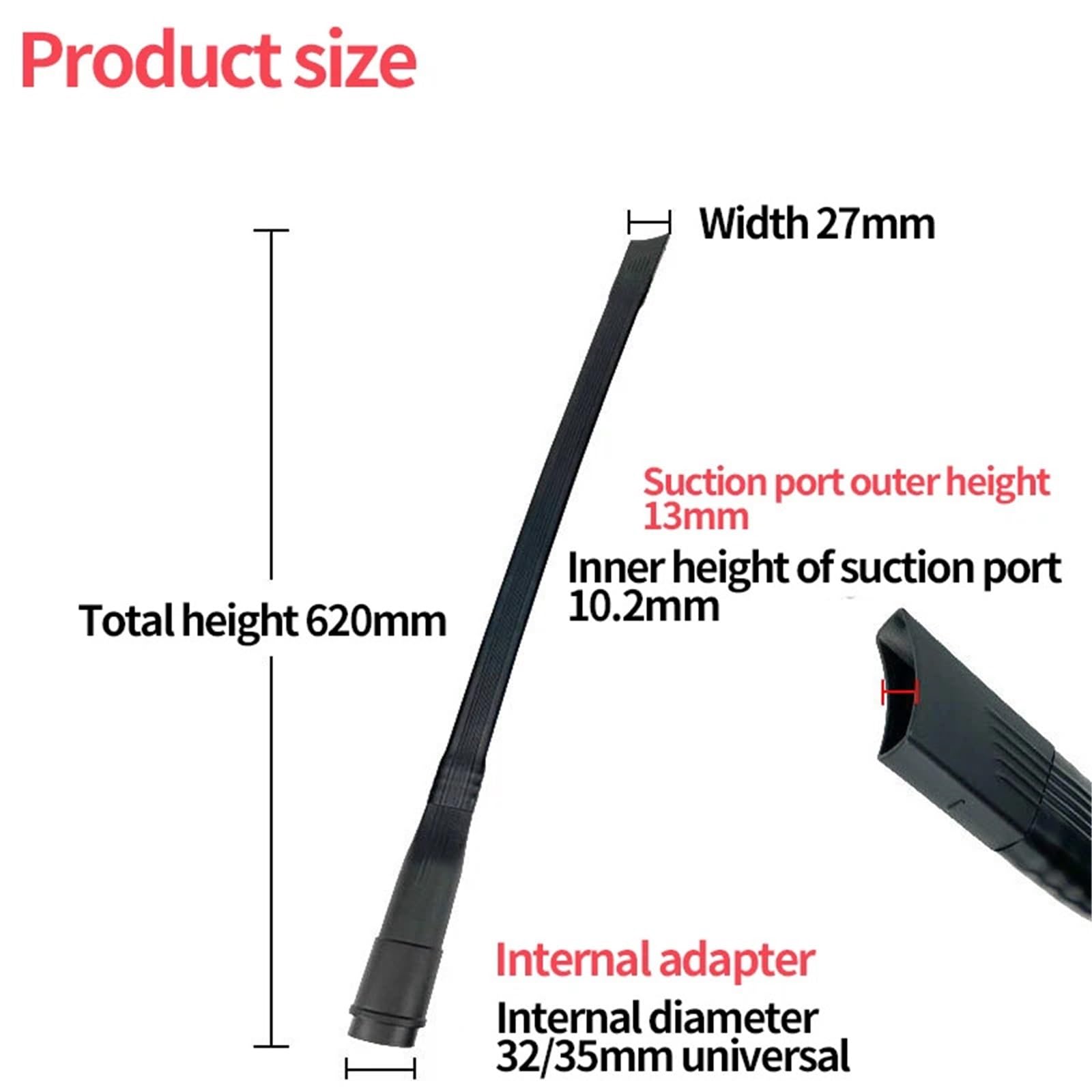 Universal 32mm/35mm Staubsauger Lange Flache Düse Saug Flexible Schlauch Rohr Haushalt Reinigung Schlauch Fugendüse