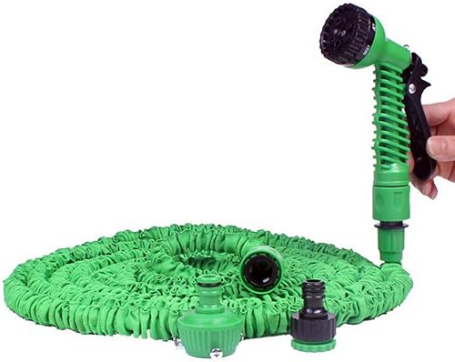 Manguera de agua 100 pies expandible flexible para jardín con boquilla de pulverización