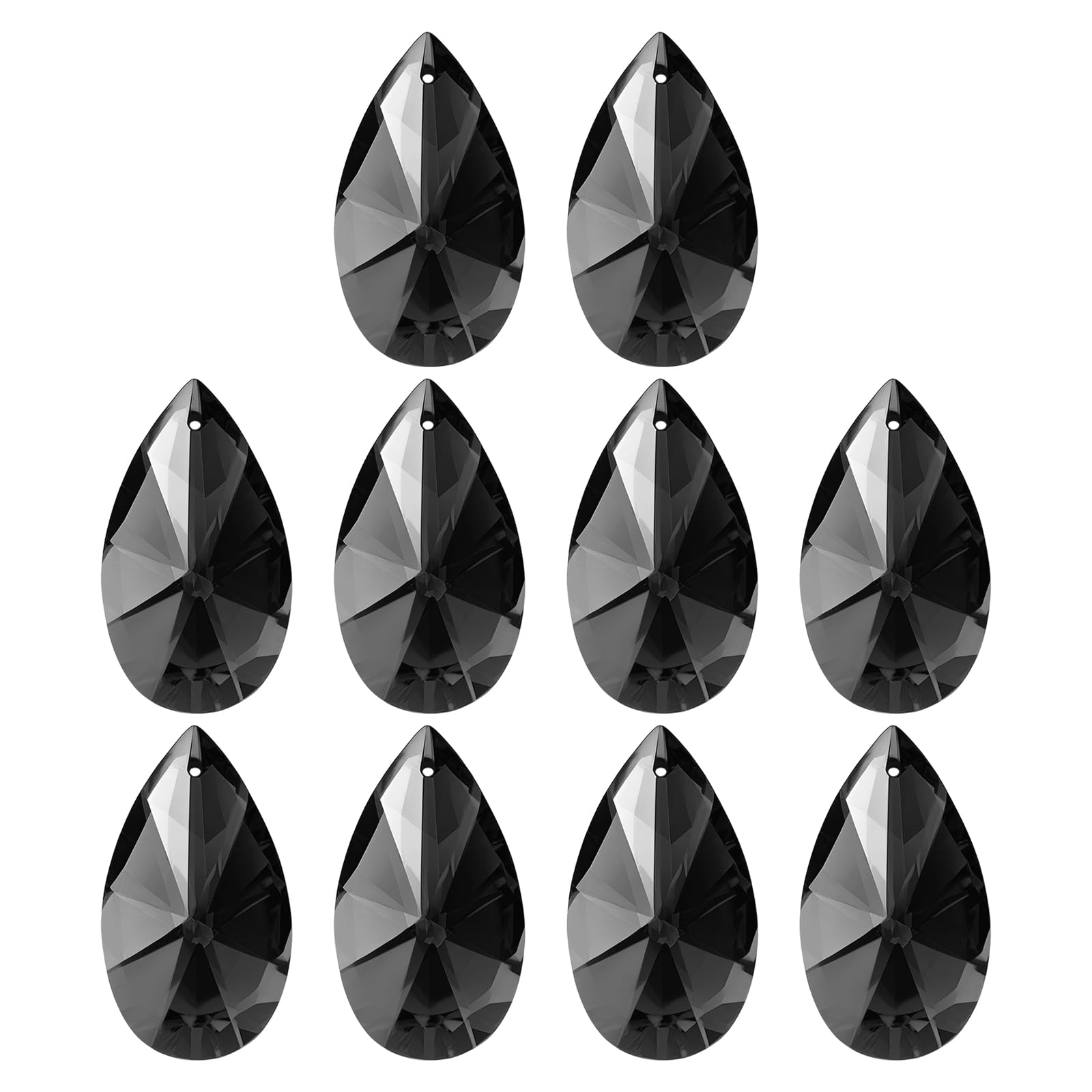Pendentifs en cristal K9 noir de 38mm pour prisme de lustre et loisirs