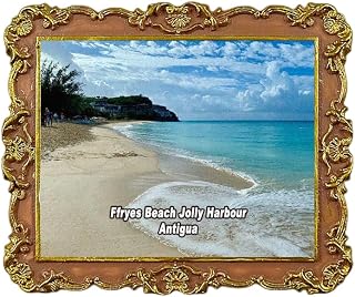 Ffryes Beach Jolly Harbour Antigua Refrigerator Magnet 3D Travel Souvenir Fridge Decoration Magnetic Sticker Craft Collection