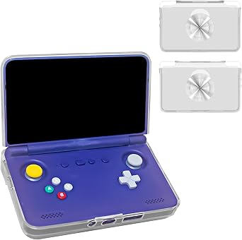 Case Cover for Retroid Pocket Flip 2 Handheld Game Console, Slim Soft TPU Protective Skin Case with Kickstand for Retroid Pocket Flip 2, Anti-Scratch,Shockproof,Clear
