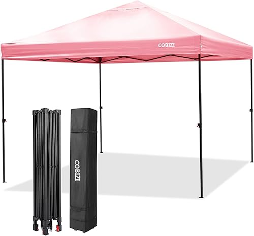 Miniatura 13 de COBIZI Carpa con Toldo 10x10 Pop Up, Toldo de Fácil Instalación con Paredes Laterales Impermeable y UPF 50+, Carpa Instantánea Comercial de Servicio