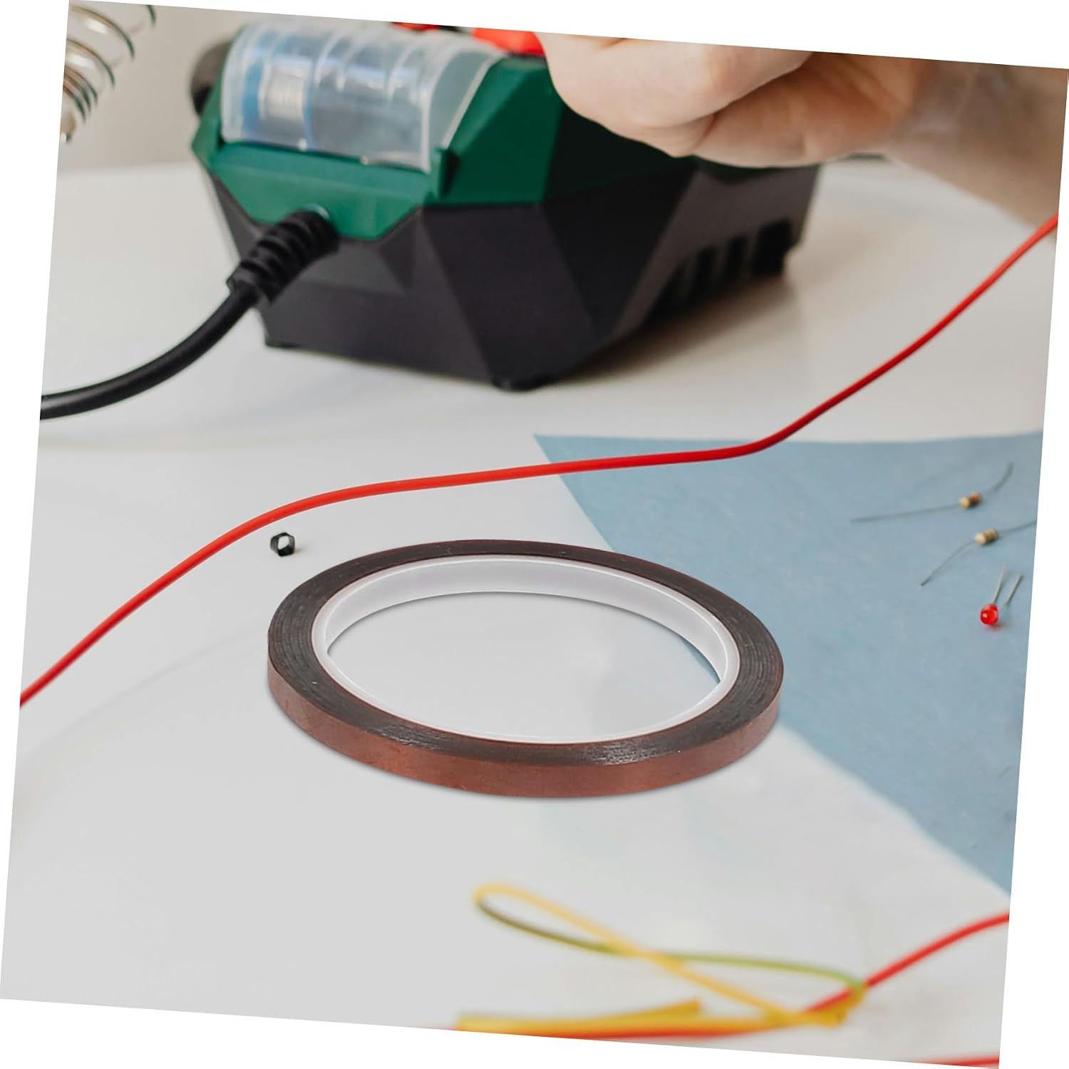 MAGICLULU 5rolls High Temperature Polyimide Tape of High Adhesive Heat Tape for Soldering Masking and Insulation Thick Widths