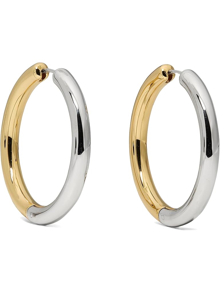 Silver Kate Spade New York Spade Flower Pearl Hoops