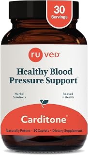 ruved Carditone - Natural Heart Health Supplement for Women & Men, BP Formula, Holistic Heart Support with Rauwolfia, Arjuna, Calcium, and Magnesium - 30 Servings