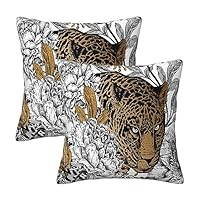 Giwawa Federe Cuscino Quadrate 40x40 Cm: Motivo Spiaggia Floreale, Morbido Cotone, 2 Pezzi